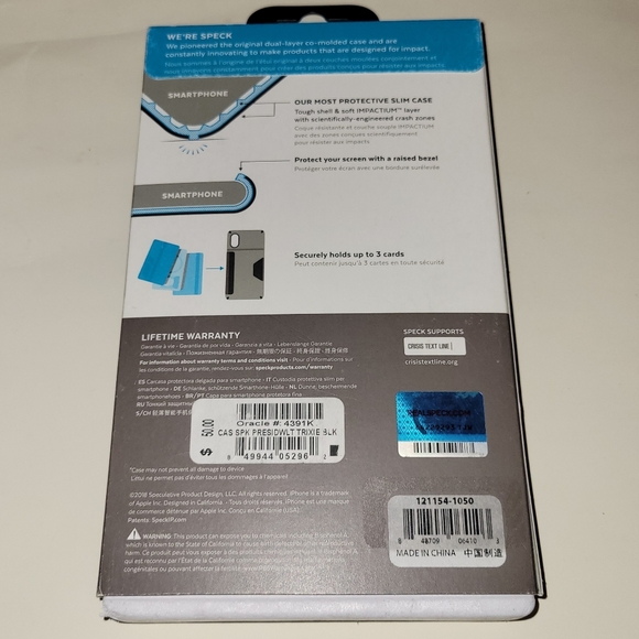 Speck PRESIDIO WALLET Case for Apple iPhone XS MAX - Black - NEW - Picture 2 of 2